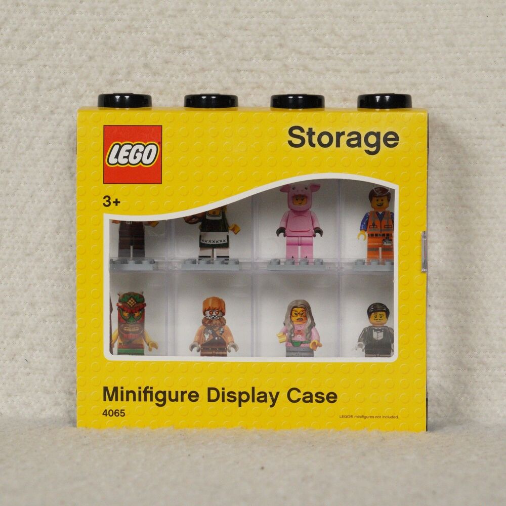 LEGO Minifigure Display Case Model 4065 Black Storage Stackable Brick 2017